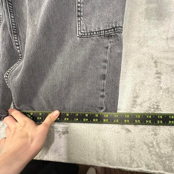 Old Navy Charcoal Grey Baggy Wide Leg Denim Jeans Size 6 - Picture 8 of 8